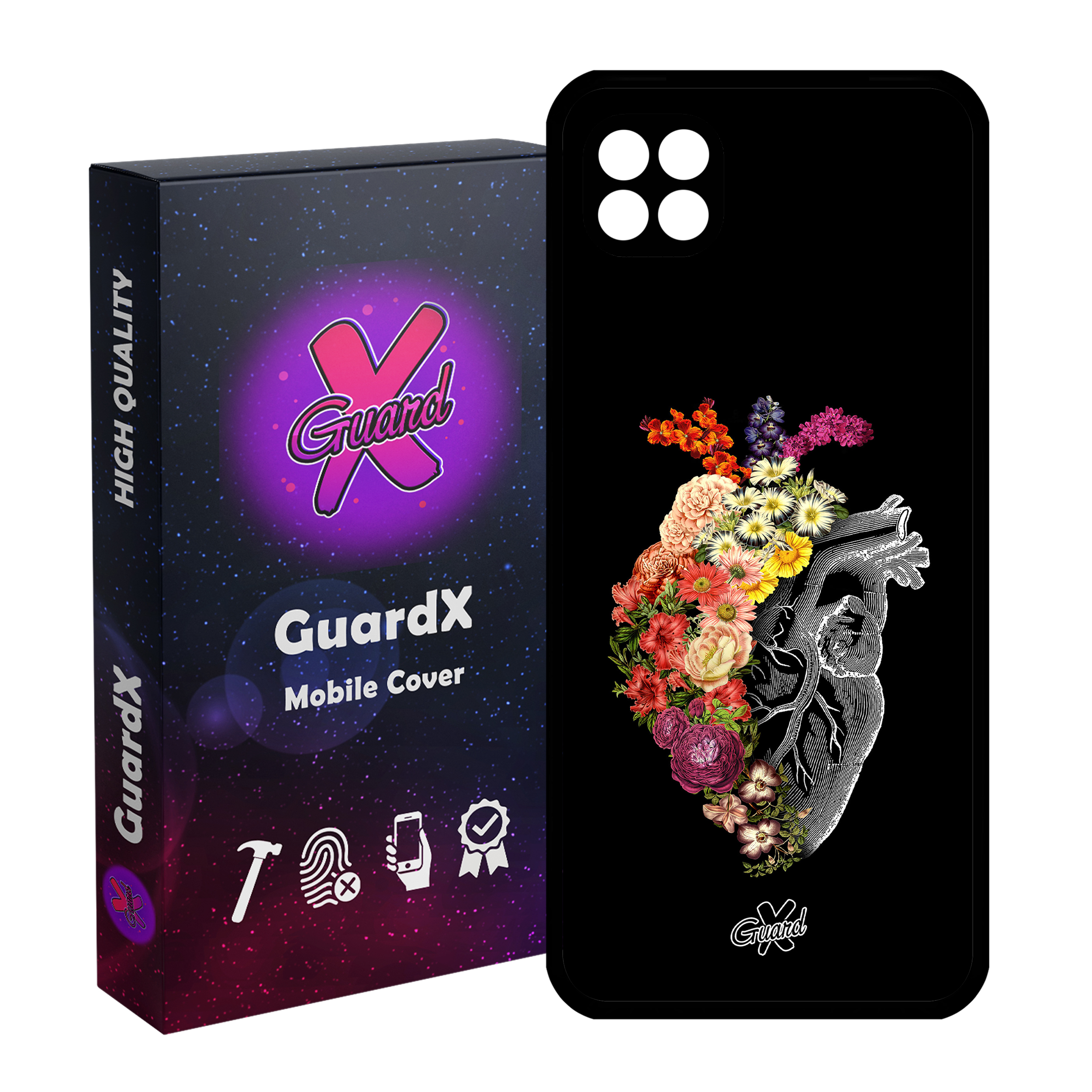 کاور گارد ایکس طرح قلب مدل Glass10216 مناسب برای گوشی موبایل سامسونگ Galaxy A22 5G