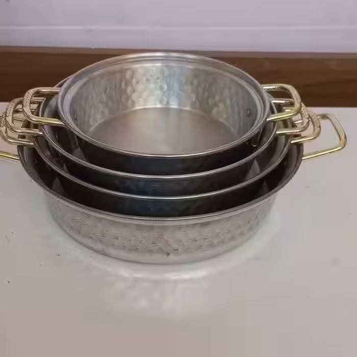 تابه چکشی دسته طلایی 3 عددی
