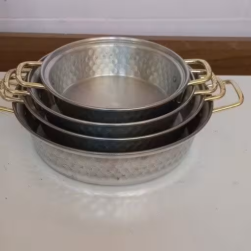 تابه چکشی دسته طلایی 3 عددی