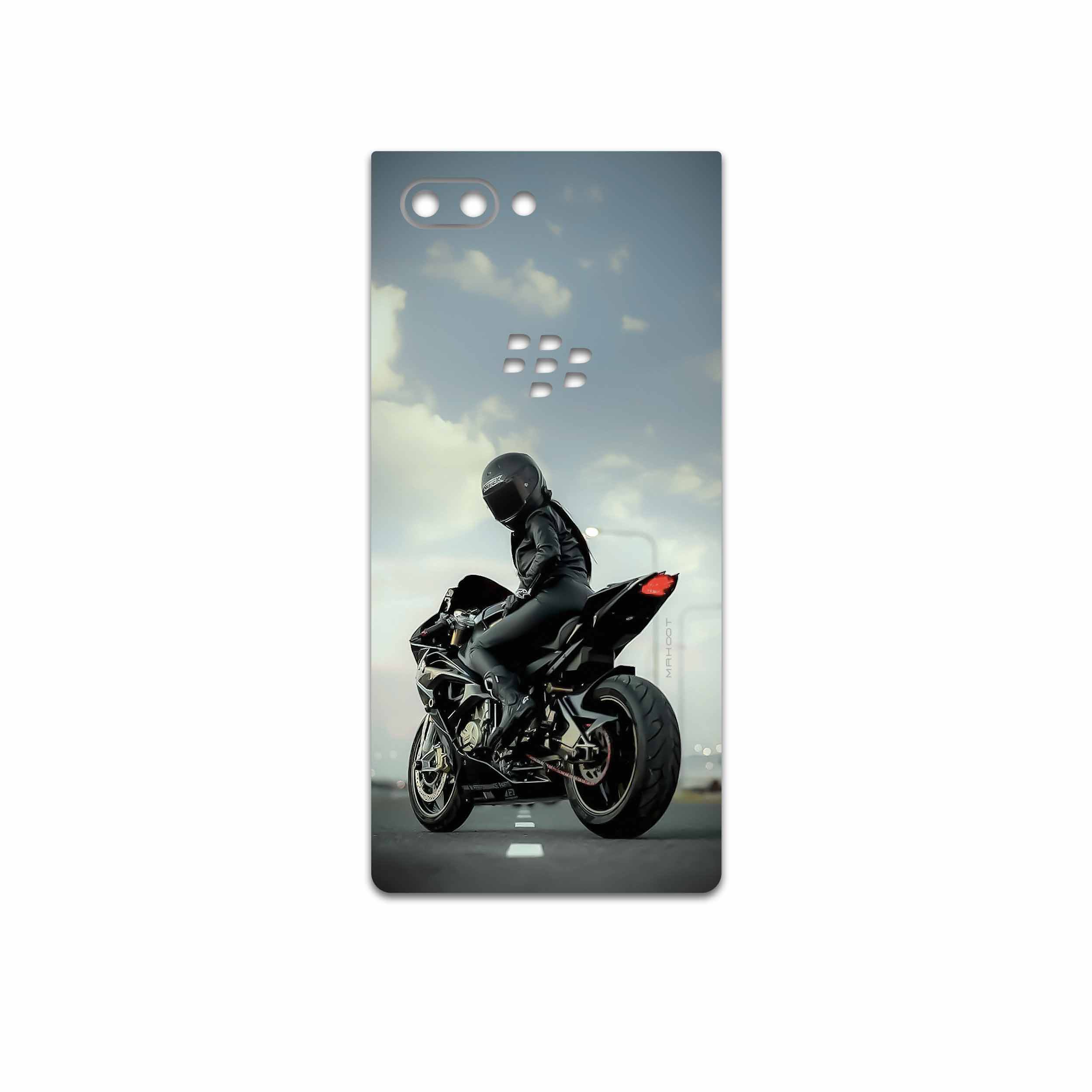 برچسب پوششی ماهوت مدل Motorcycling مناسب برای گوشی موبایل بلک بری Key 2