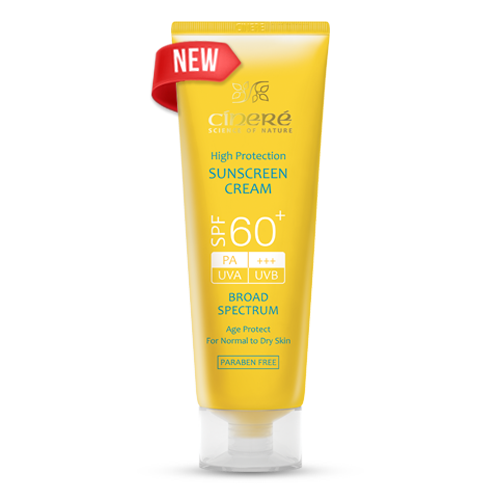 کرم ضد آفتاب بدون رنگ مخصوص پوست های معمولی تا خشک SPF60 سینره
