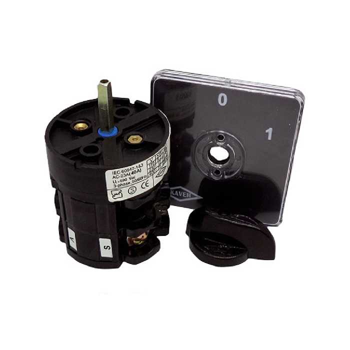 کلید گردان دو فاز یک طرفه 40 آمپر الکترو کاوه کد 4002