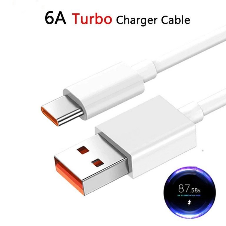 کابل پوکو X3 شیائومی مدل تایپ سی USB-C  فست شارژ  رنگ سفید سوکت نارنجی 