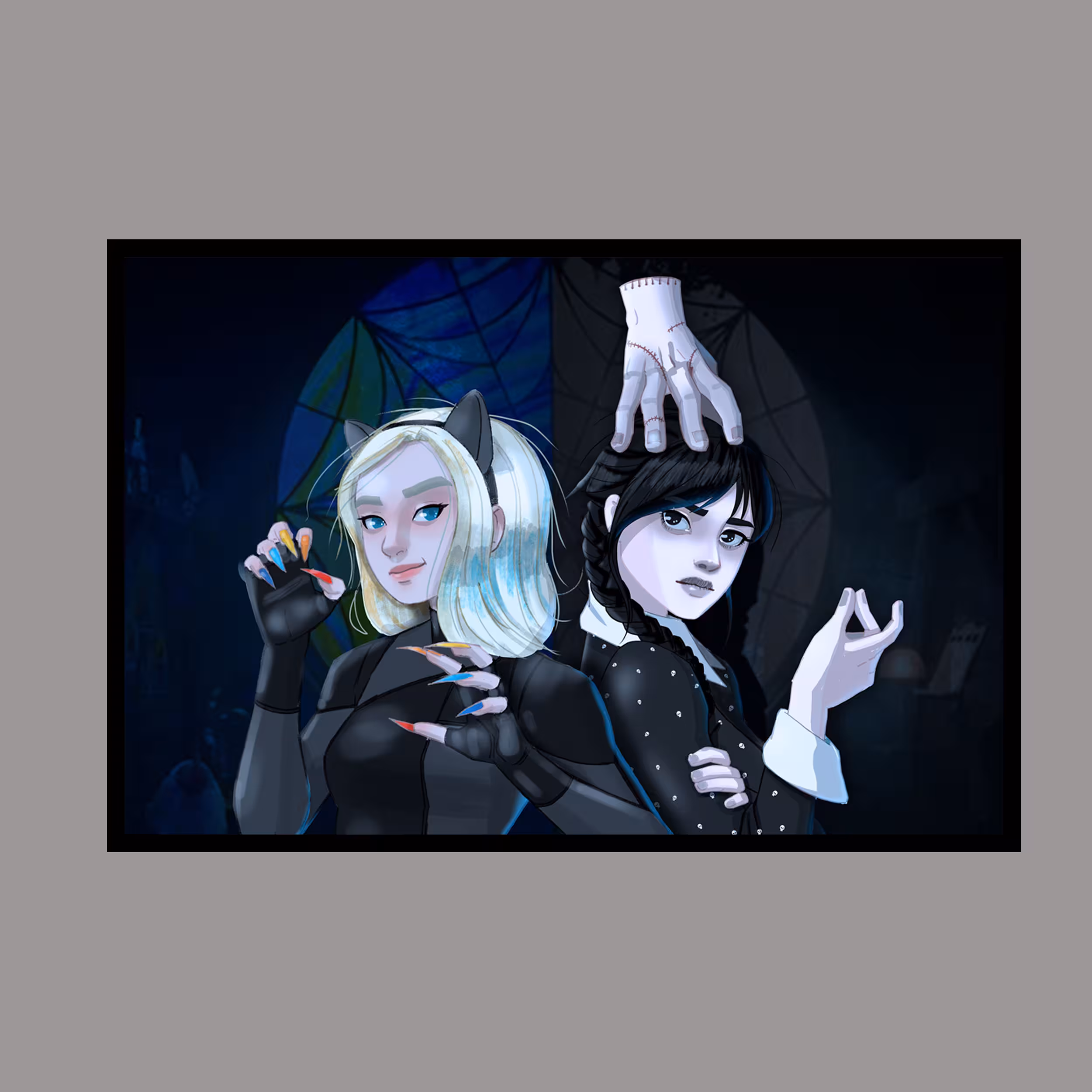 تابلو مدل ونزدی آدامز Wednesday Addams کد LAG10135