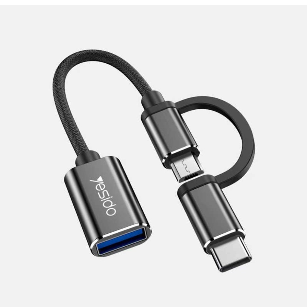 مبدل یو اس بی به تایپ سی و میکرو یو اس بی مارک yesido GS02