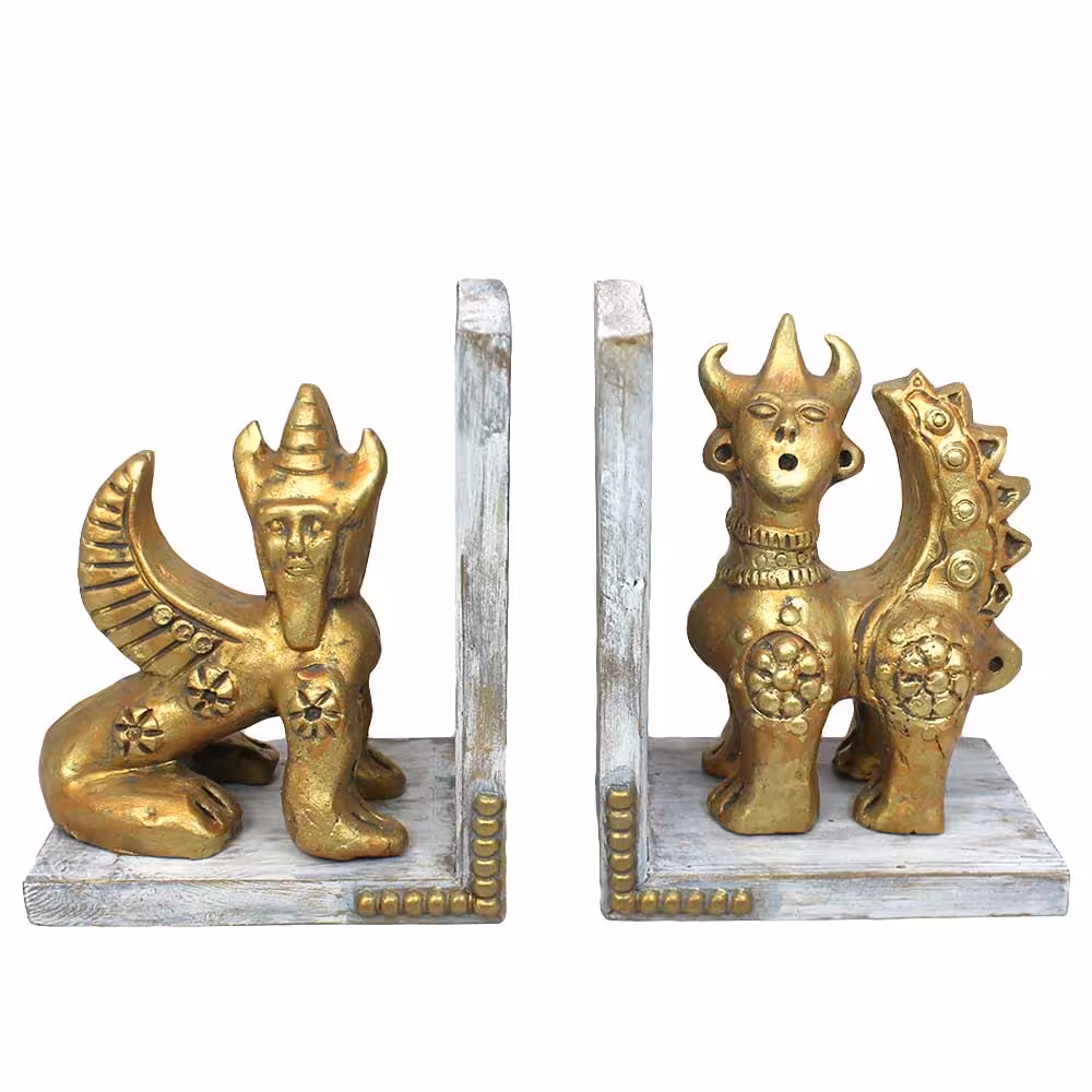نگهدارنده کتاب مدل تندیس حیوانات خیالی مجموعه 2 عددی