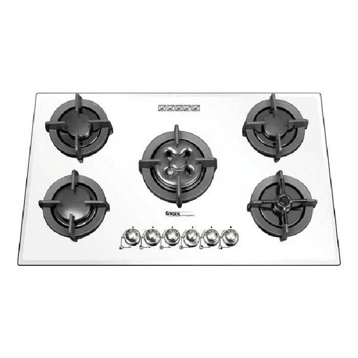 اجاق گاز صفحه ای سینجر پنج شعله مدل SDG-515D