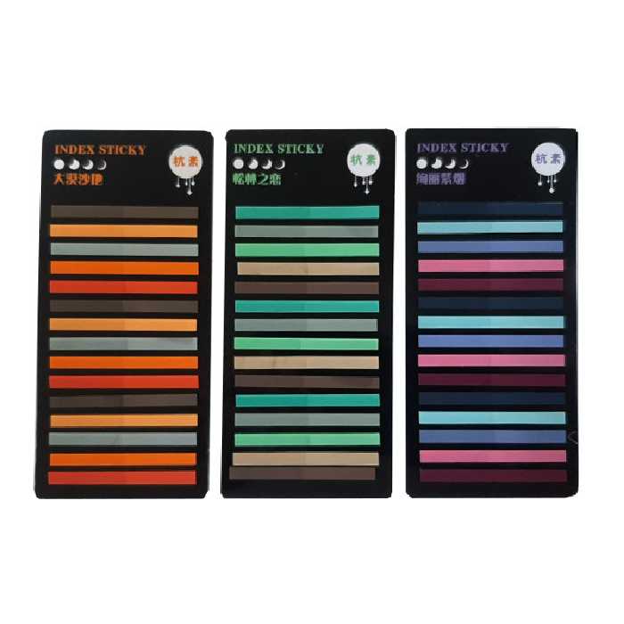 کاغذ یادداشت چسب دار مدل هایلایتری شفاف کد 02 مجموعه 3 عددی | چاوه