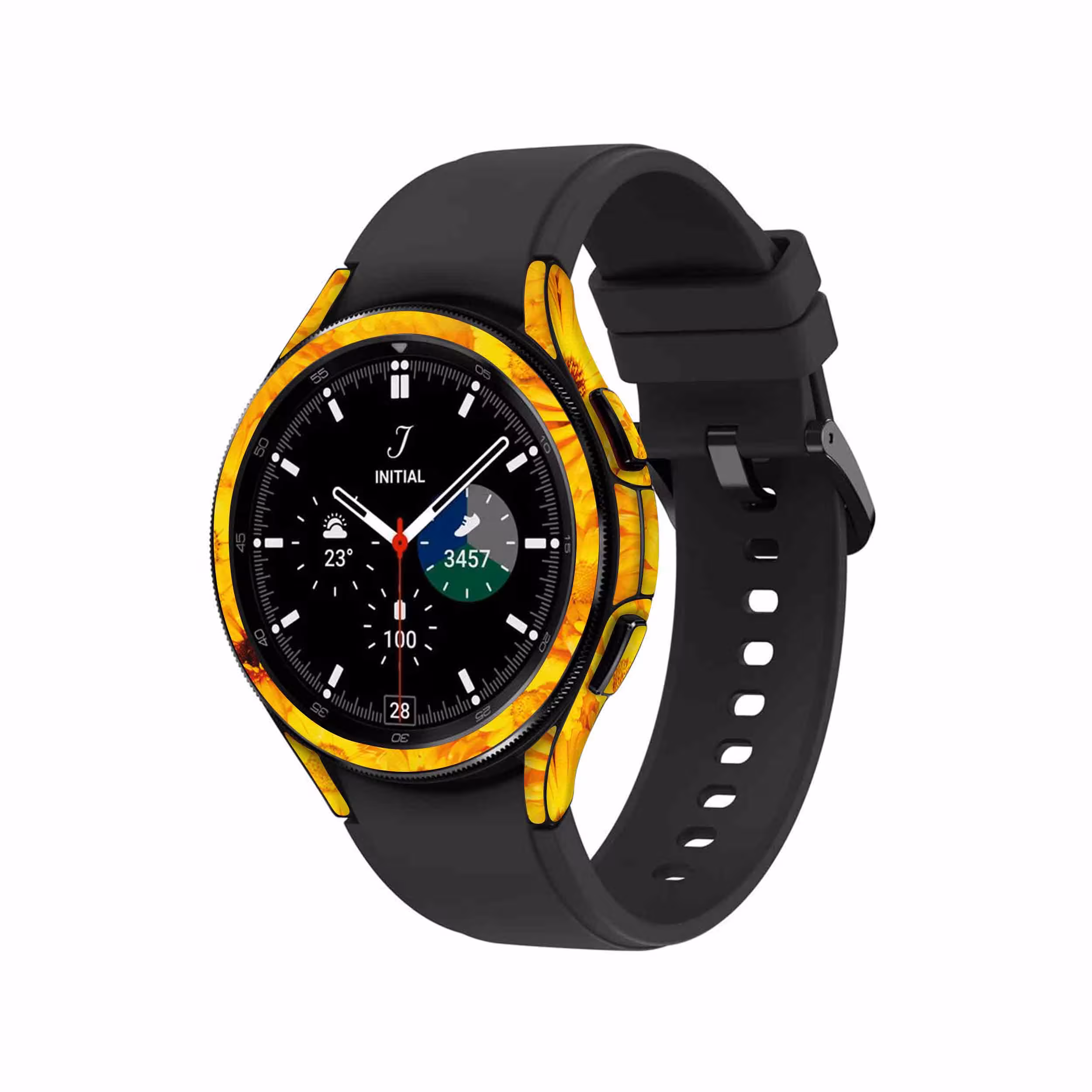 برچسب ماهوت طرح Yellow Flower مناسب برای ساعت هوشمند سامسونگ Watch4 Classic 46mm