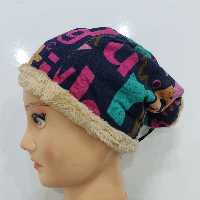 دستمال سر و گردن مدل اسکارف تو خز بافت