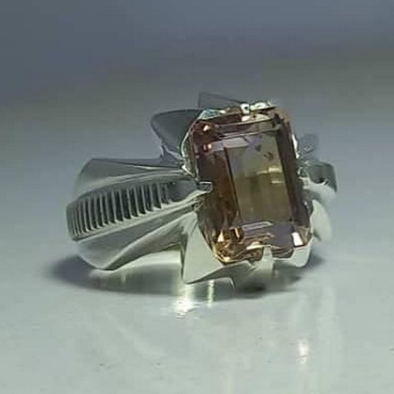 انگشتر امیترین اصل معدنی دستساز بارکاب فوق العاده جوندار ومحکم