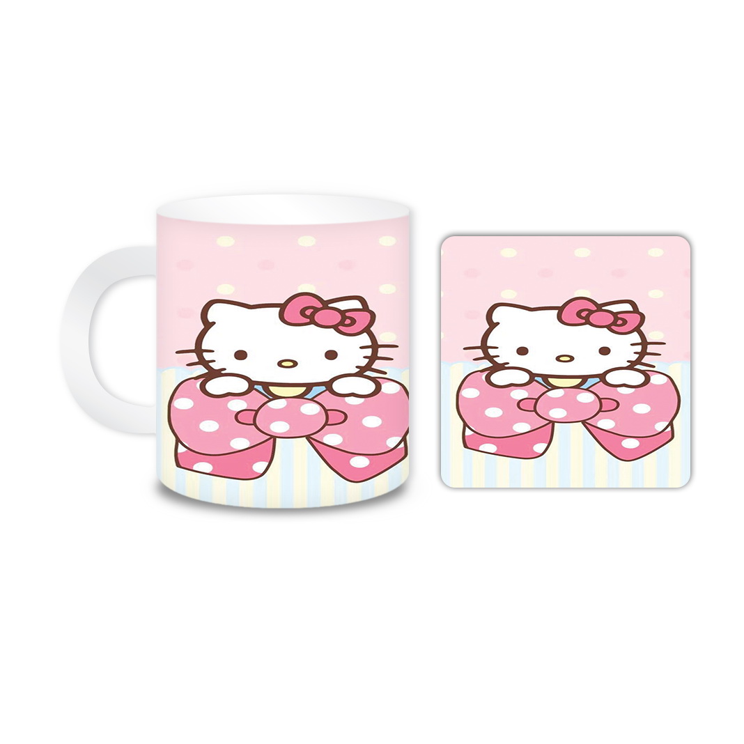 ماگ مدل کیتی کد 401 به همراه زیر لیوانی