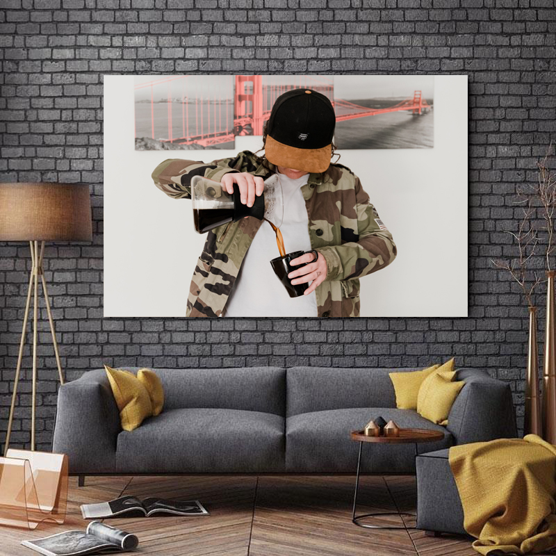 تابلو شاسی طرح کافه مدل قهوه کد 765