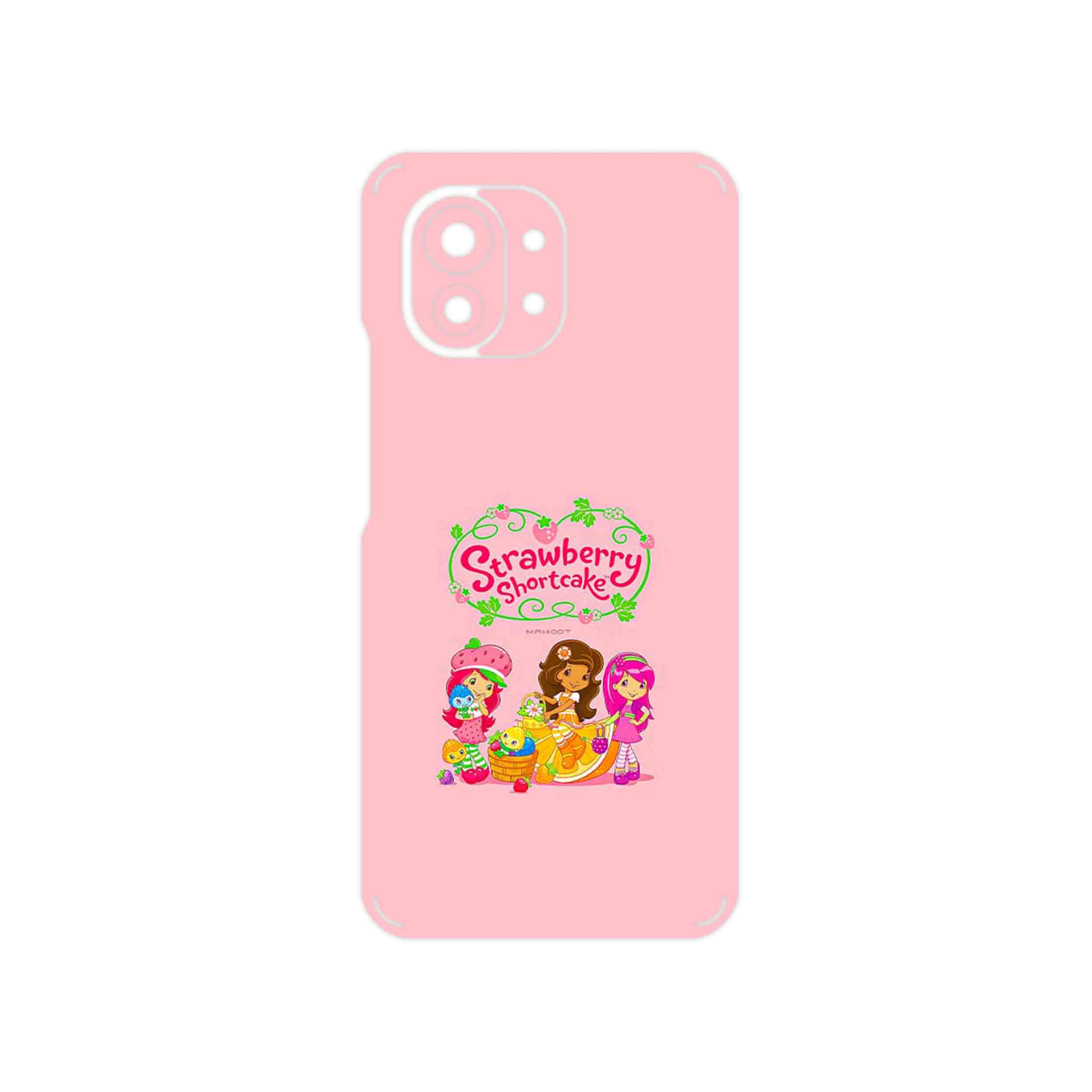 برچسب پوششی ماهوت مدل Strawberry Shortcake مناسب برای گوشی موبایل شیائومی Mi 11 5G