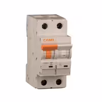 کلید مینیاتوری 63 آمپر یک پل + نول AC کانل کد C63-6KA-1P+N