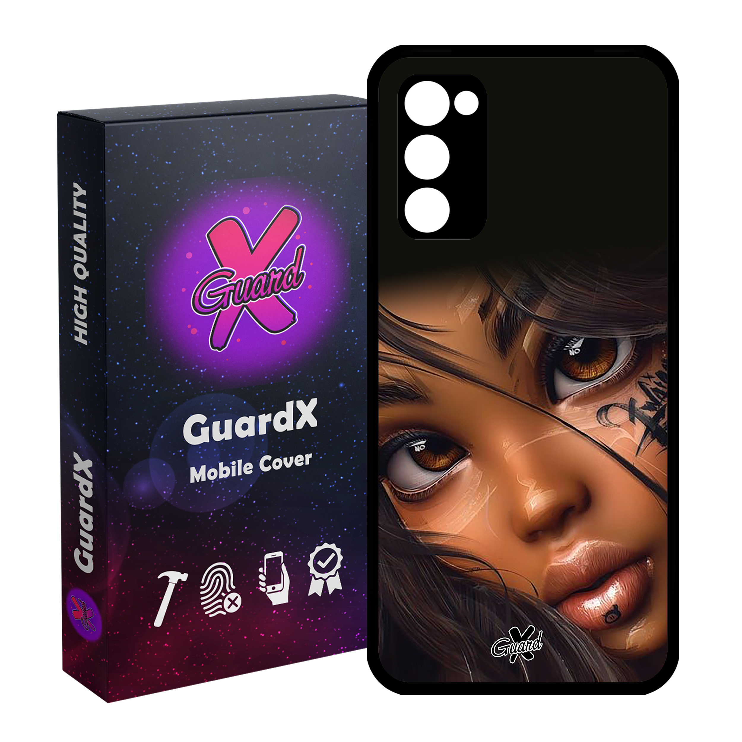 کاور گارد ایکس طرح دختر مدل Glass10365 مناسب برای گوشی موبایل سامسونگ Galaxy S20 FE