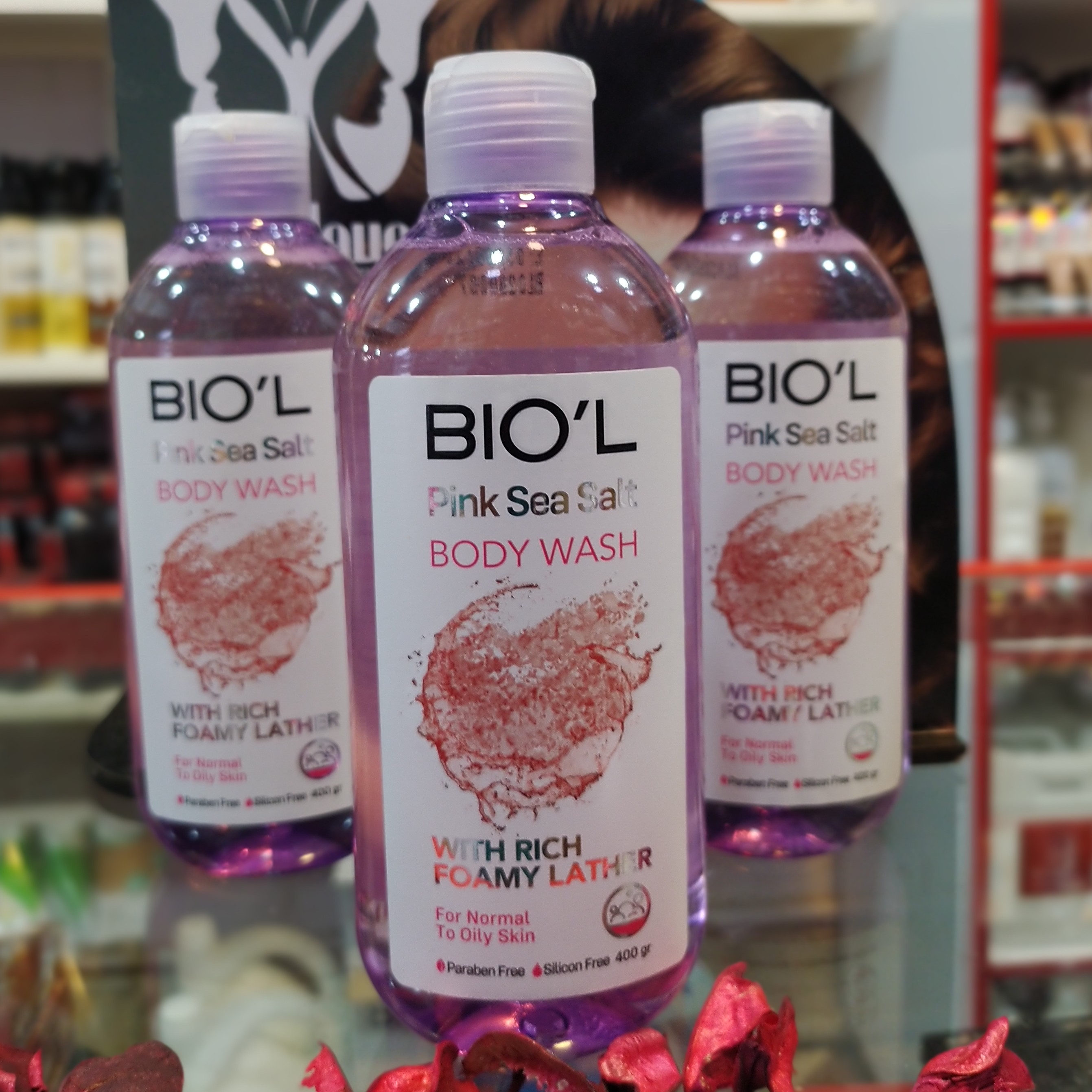 شامپو بدن ژلی Pink Sea Salt بیول 400میل 