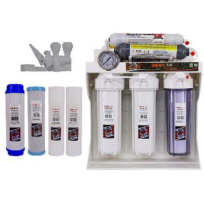 دستگاه تصفیه کننده آب آکوآ کلیر مدل RO_ACG8020 به همراه مجموعه فیلتر 4 عددی به همراه کیت نشتی گیر