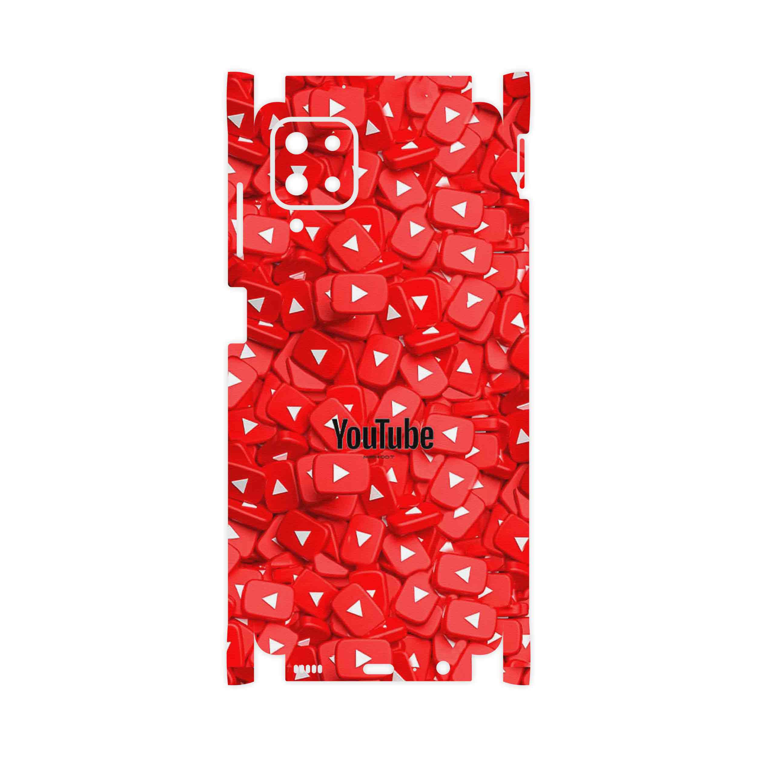 برچسب پوششی ماهوت مدل Youtube-FullSkin مناسب برای گوشی موبایل سامسونگ Galaxy A12 Nacho