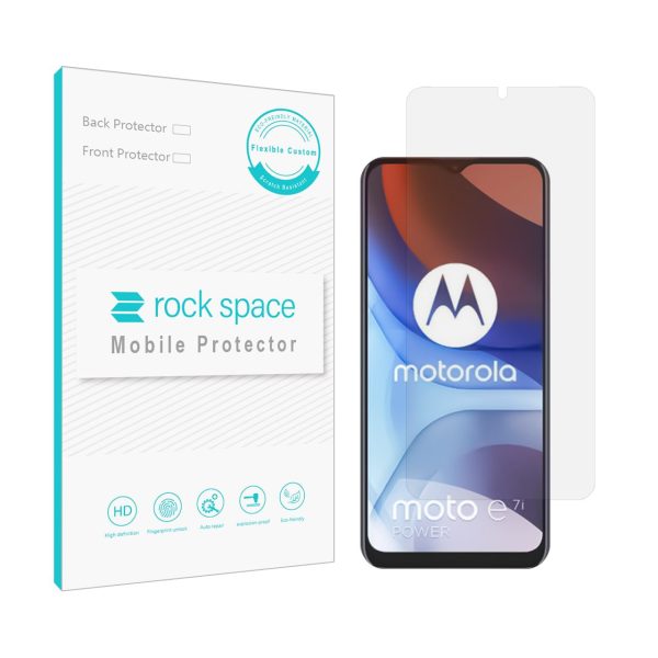 گلس موتورولا Moto E7i Power مدل نانو هیدروژل شفاف برند راک اسپیس کد S
