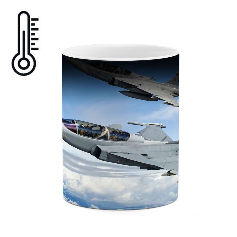 ماگ حرارتی طرح جت جنگی مدل mgph11036