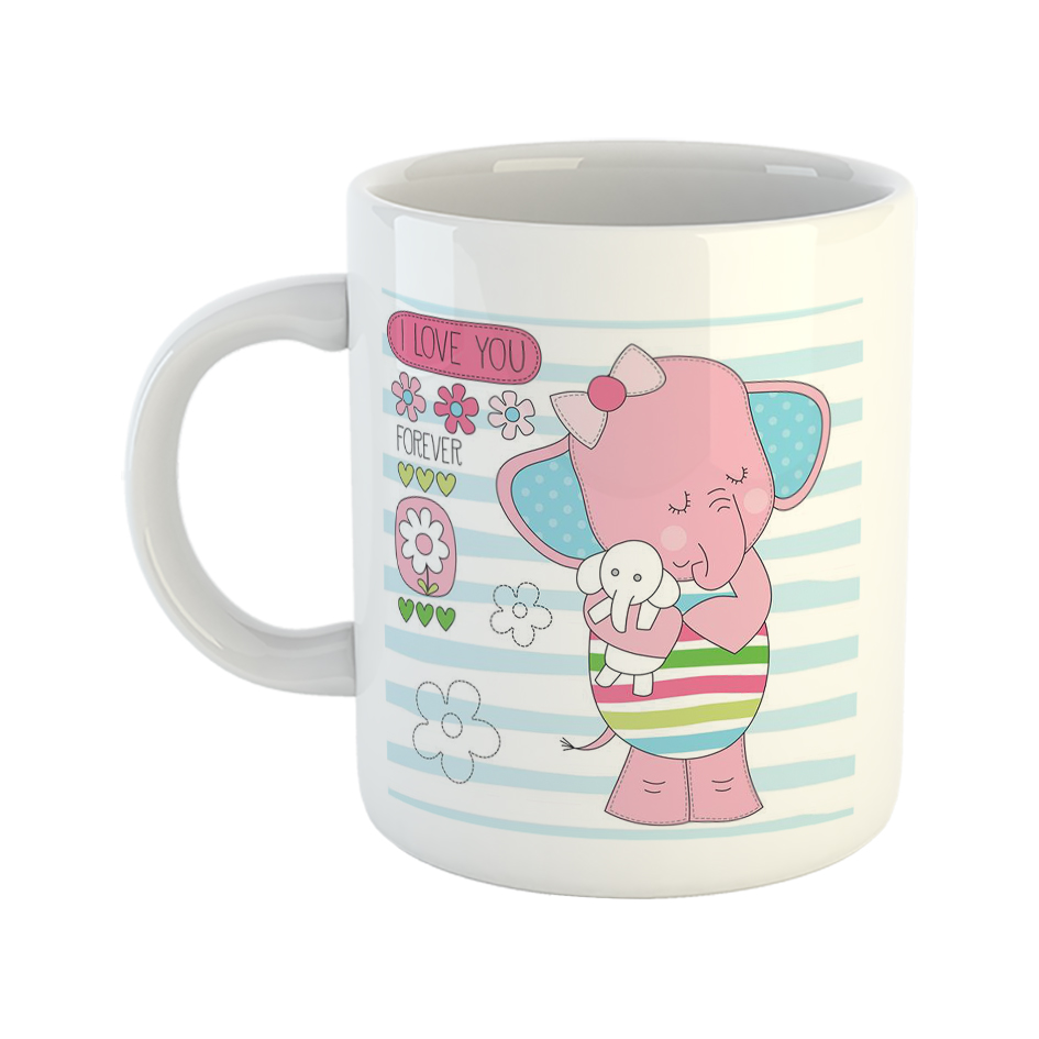 ماگ طرح فیل مدل آی لاو یو