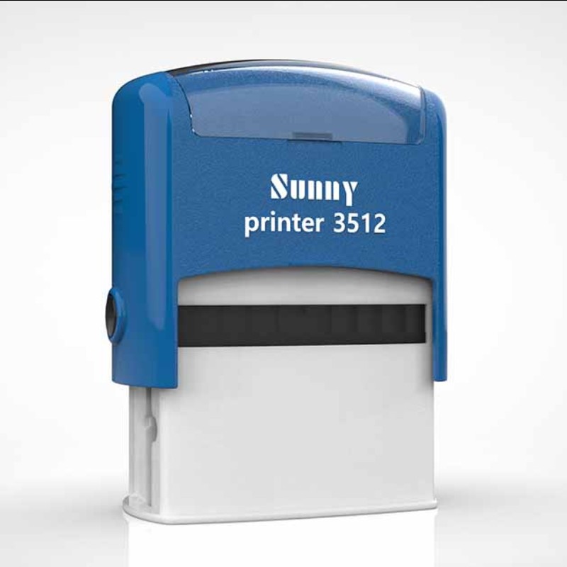 مهر اتوماتیک مستطیل سایز 18 در 47 میلیمتر با جوهر آبی  ساخت مهر ژلاتینی مهر سازی