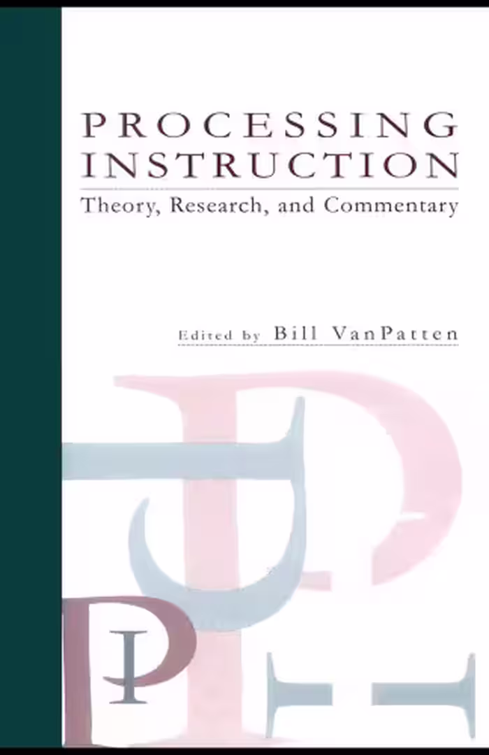 خرید و دانلود نسخه کامل کتاب Processing Instruction: Theory, Research, and Commentary (Second Language Acquisition Research)