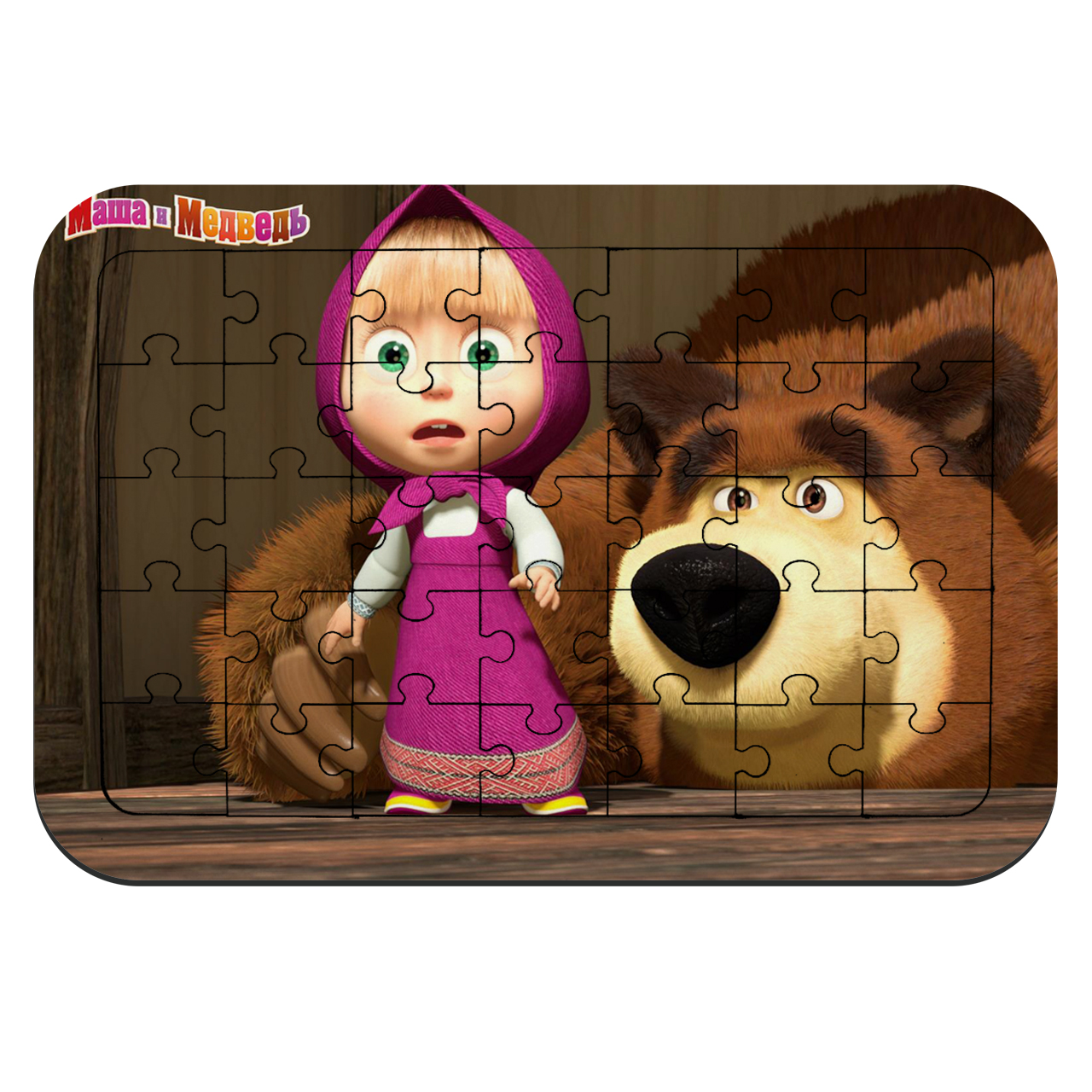 پازل 35 تکه طرح ماشا و آقا خرسه مدل NI528