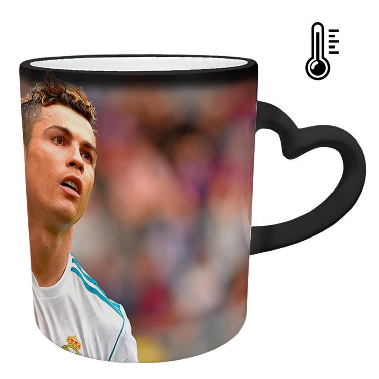 ماگ حرارتی مدل دسته قلبی طرح رونالدو کد 176