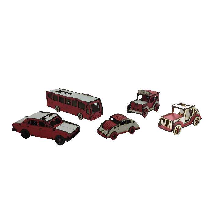 ماکت دکوری طرح ماشین ها 2 کد MA-4 مجموعه 5 عددی