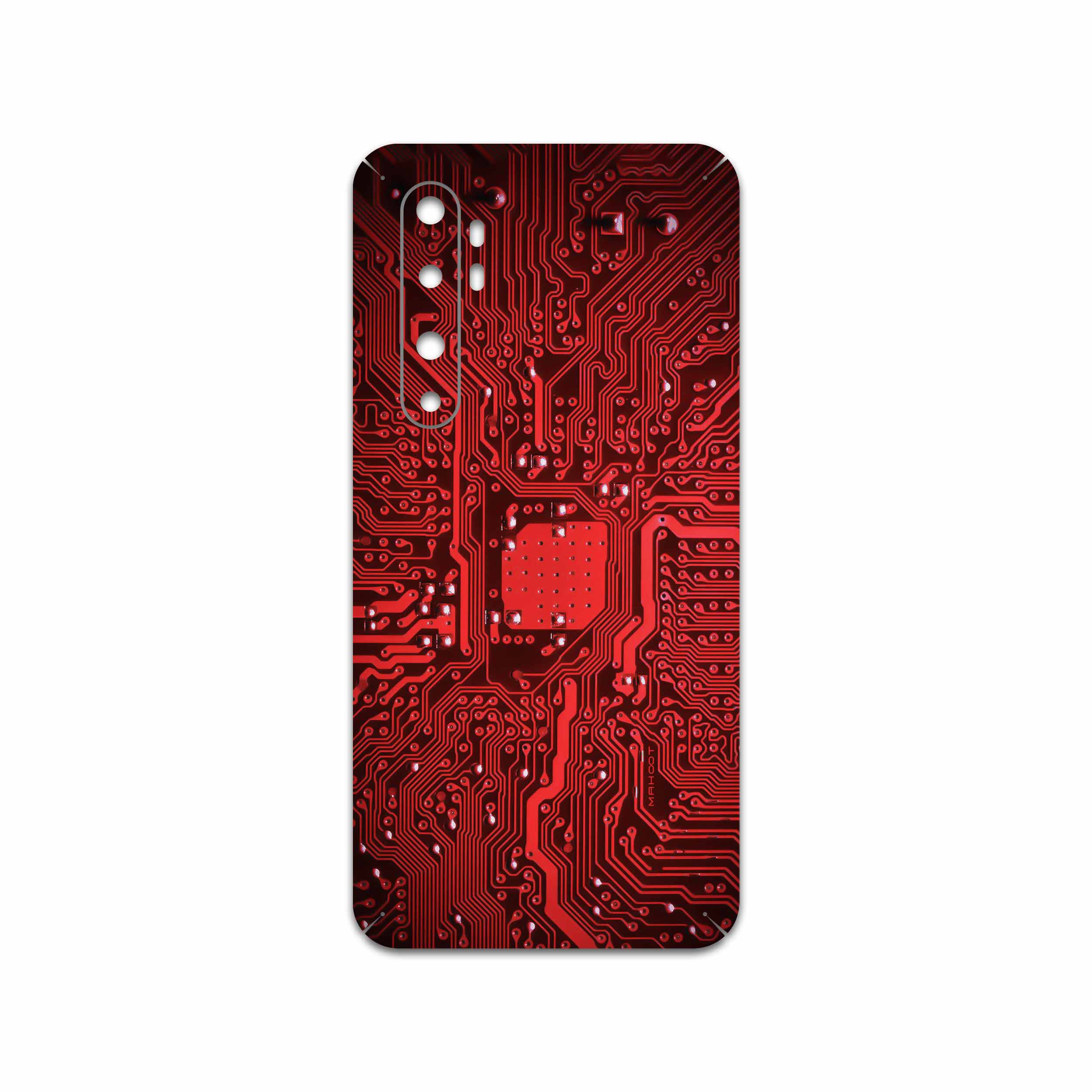 برچسب پوششی ماهوت مدل Red Printed Circuit Board مناسب برای گوشی موبایل شیائومی Mi Note 10 Lite