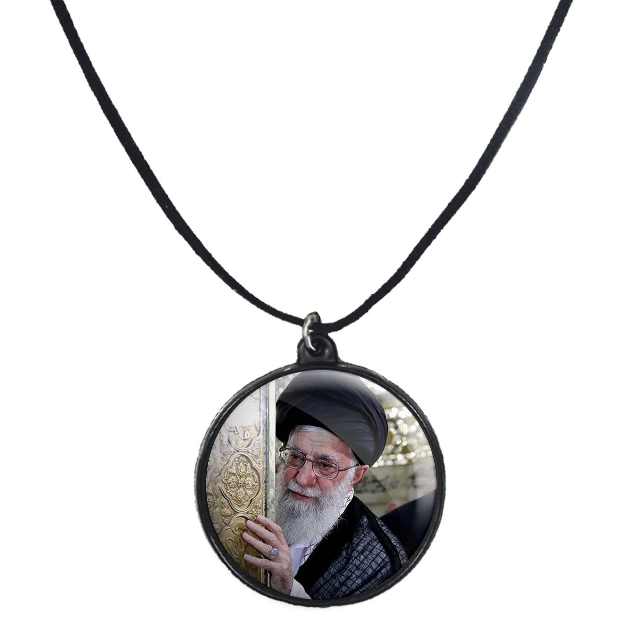 گردنبند پرمانه طرح آیت الله خامنه ای کد pmb.11733 مدل دو طرفه