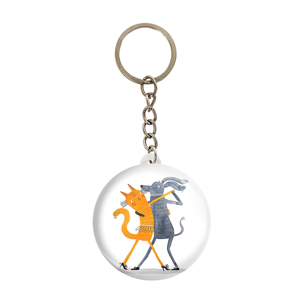 جاکلیدی خندالو طرح گربه و سگ کد 5236