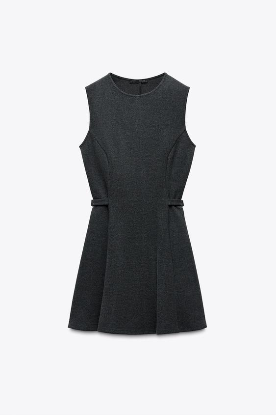 لباس کوتاه زنانه زارا SOFT MINI DRESS WITH BUCKLES | تهران زارا TehranZara