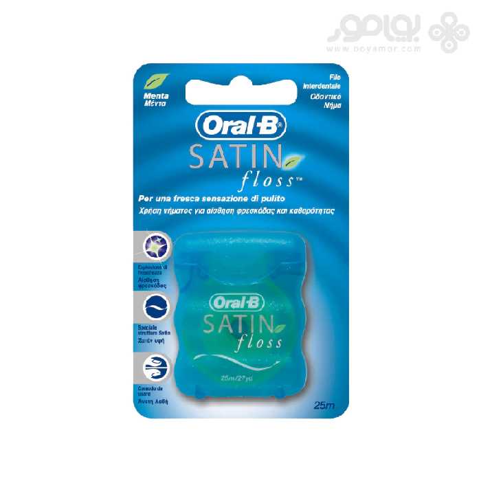 نخ دندان اورال بی مدل SATIN FLOSS طول 25 متر