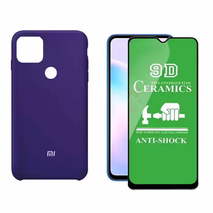 کاور مدل CC-98574 مناسب برای گوشی موبایل شیائومی Redmi 9C به همراه محافظ صفحه نمایش سرامیکی