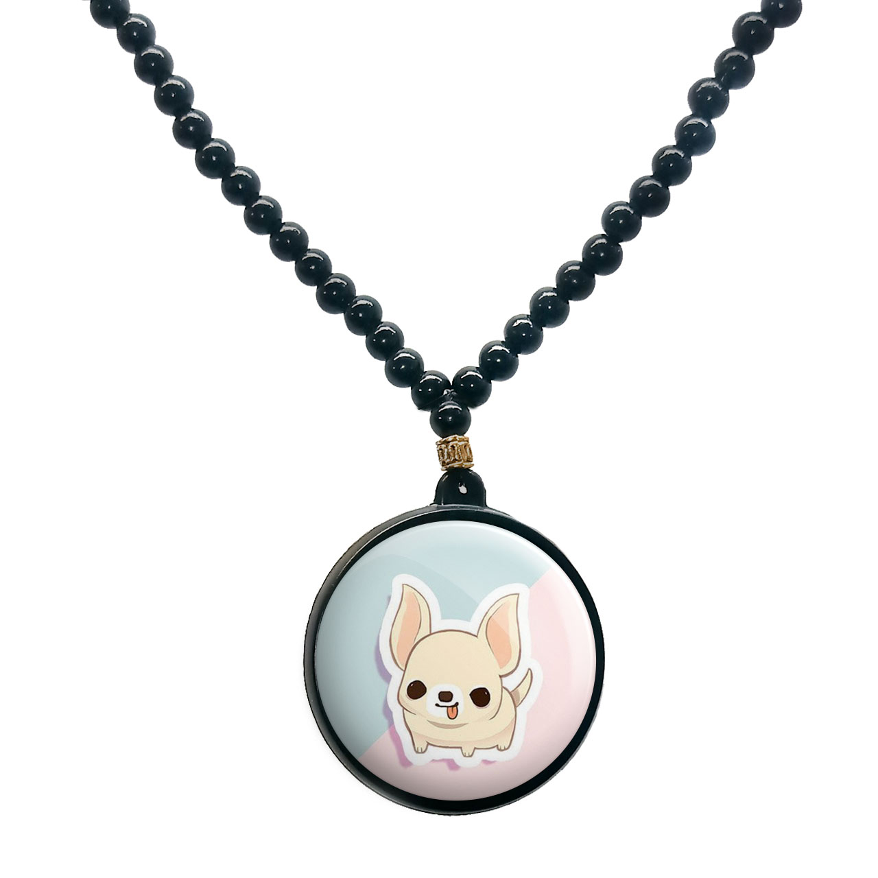 گردنبند پرمانه طرح حیوانات کیوت کد pmd.21429 مدل دو طرفه