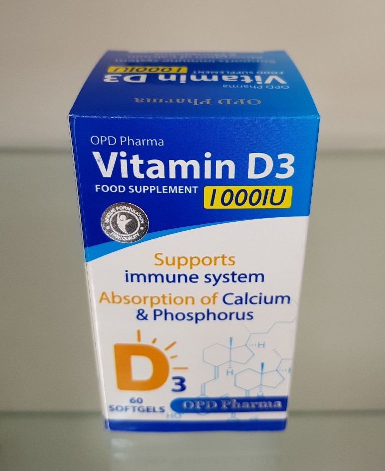 سافت ژل ویتامین د3 او پی دی فارما 1000 واحدی