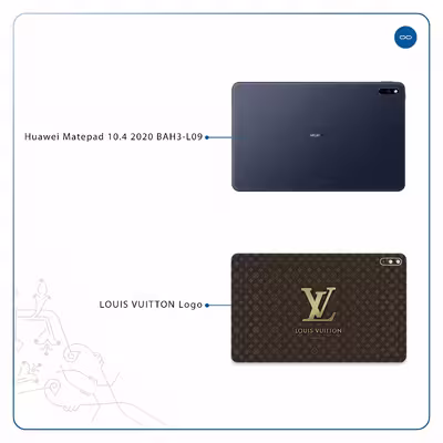 برچسب پوششی ماهوت مدل LOUIS-VUITTON-Logo مناسب برای تبلت هوآوی Matepad 10.4 2020 BAH3-L09