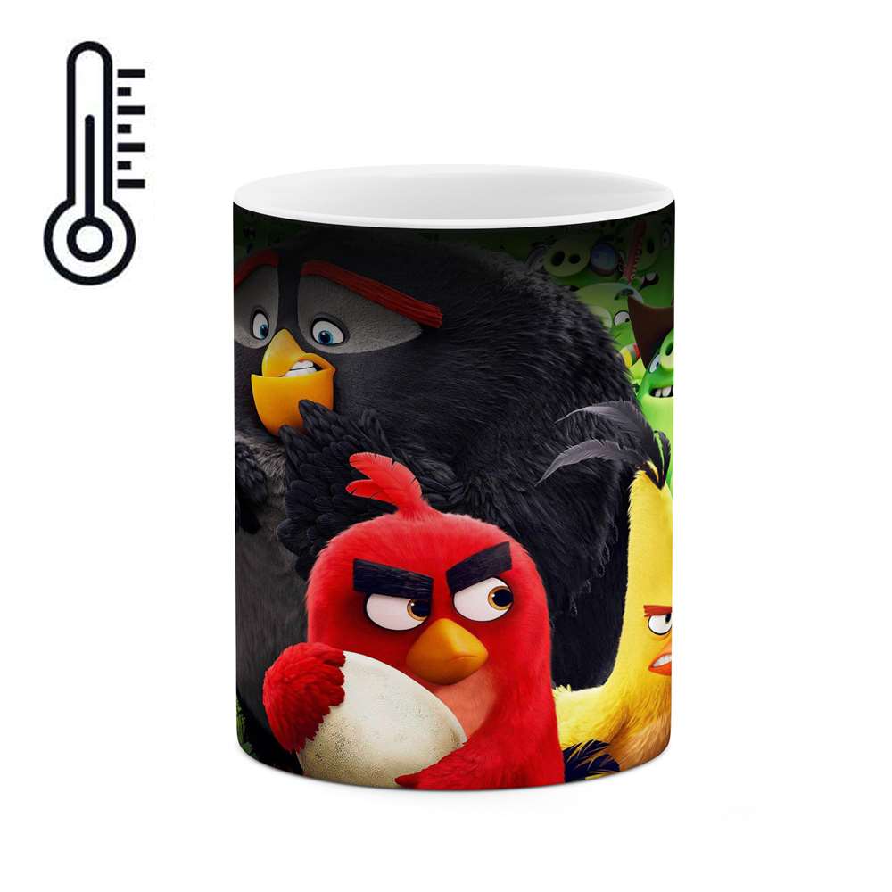 ماگ حرارتی طرح انیمیشن و بازی Angry birds  مدل mgph15103