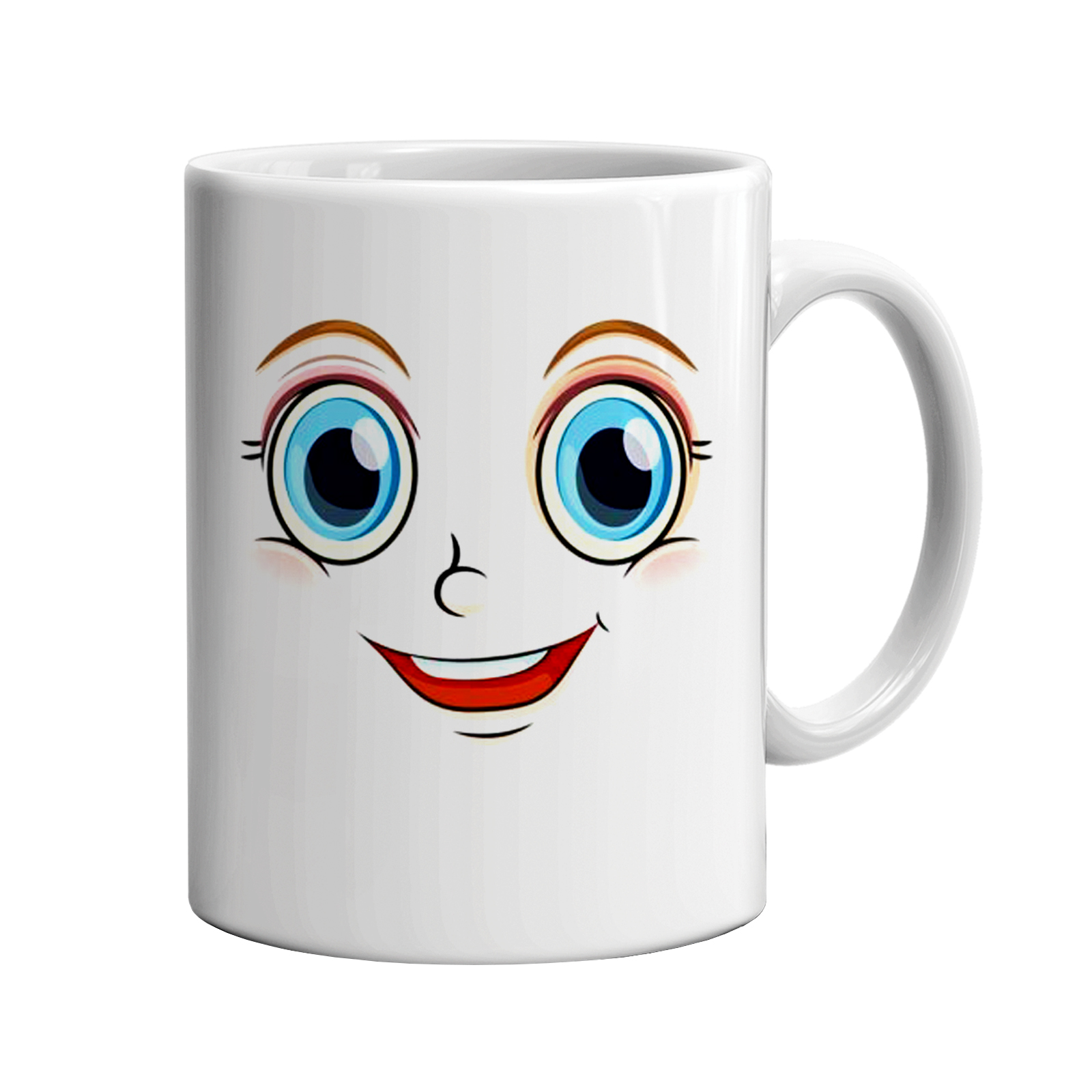 ماگ طرح شکلک دخترانه کد 002