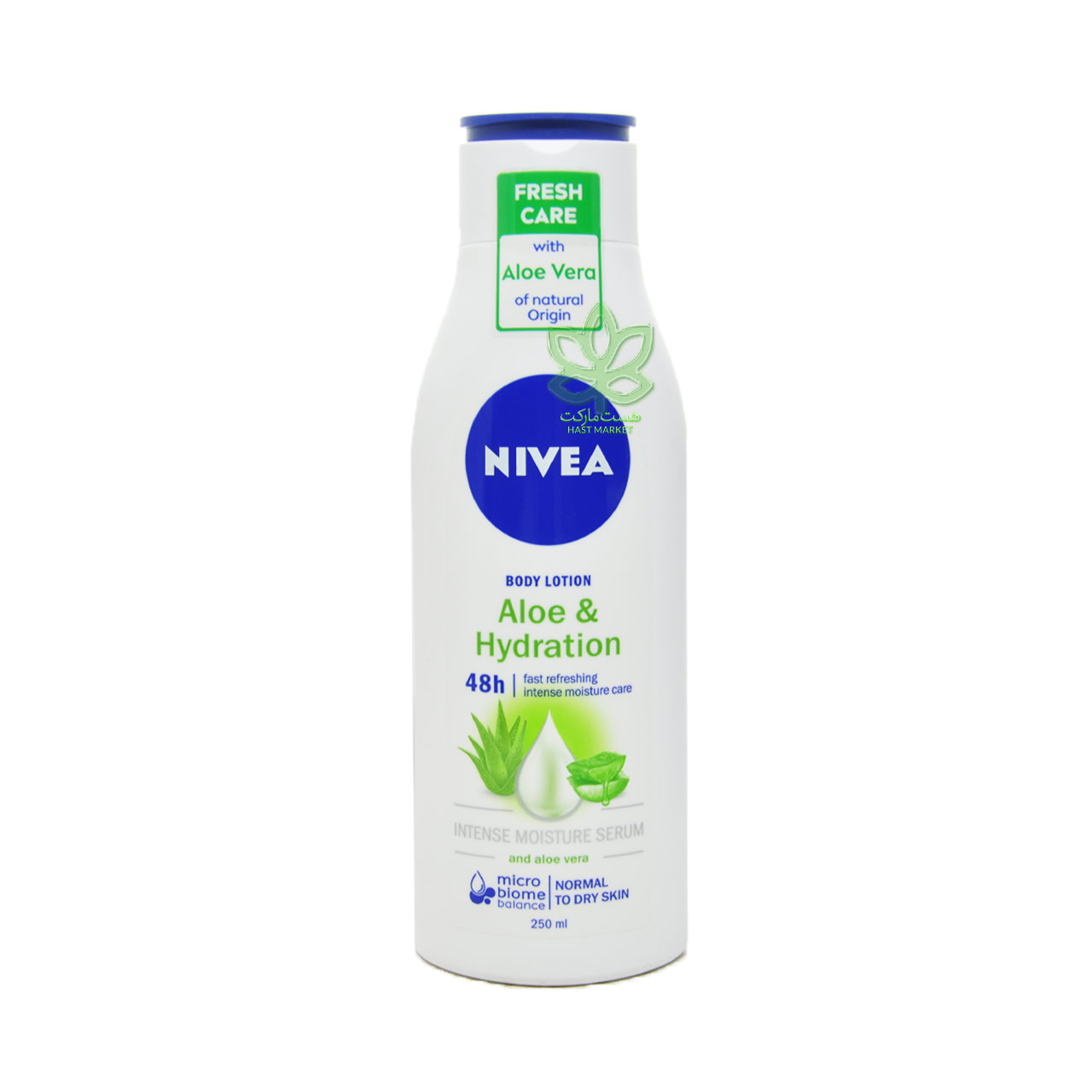 لوسیون بدن آبرسان عمیق پوست خشک با آلوئه ورا 250 میل نیوآ - nivea