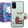 کاور لاین کینگ مدل 3bear مناسب برای گوشی موبایل شیائومی Poco M3 به همراه پایه نگهدارنده