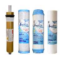 فیلتر دستگاه تصفیه کننده آب آکوا پیورست مدل RO-GOLD04 مجموعه 3 عددی به همراه فیلتر گلد تورای مدل 75G