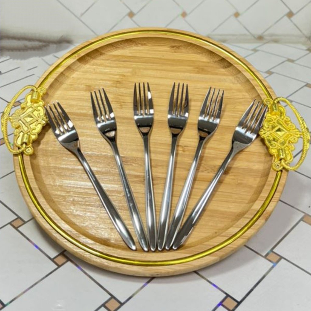 چنگال میوه خوری 6 عددی 
استیل 18.10رنگ ثابت مارک 
اس جی ساخت چین