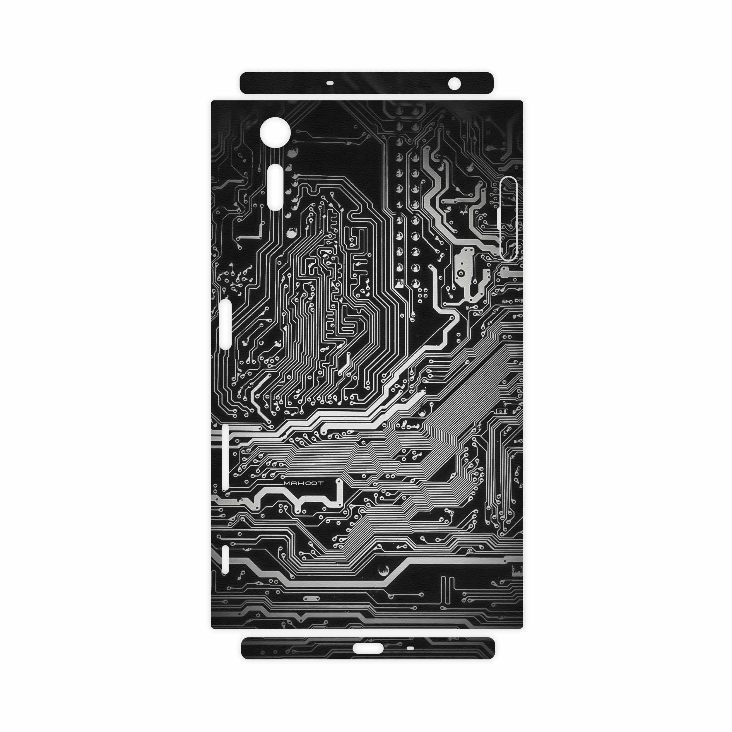 برچسب پوششی ماهوت مدل Black Printed Circuit Board-FullSkin مناسب برای گوشی موبایل سونی Xperia XZ