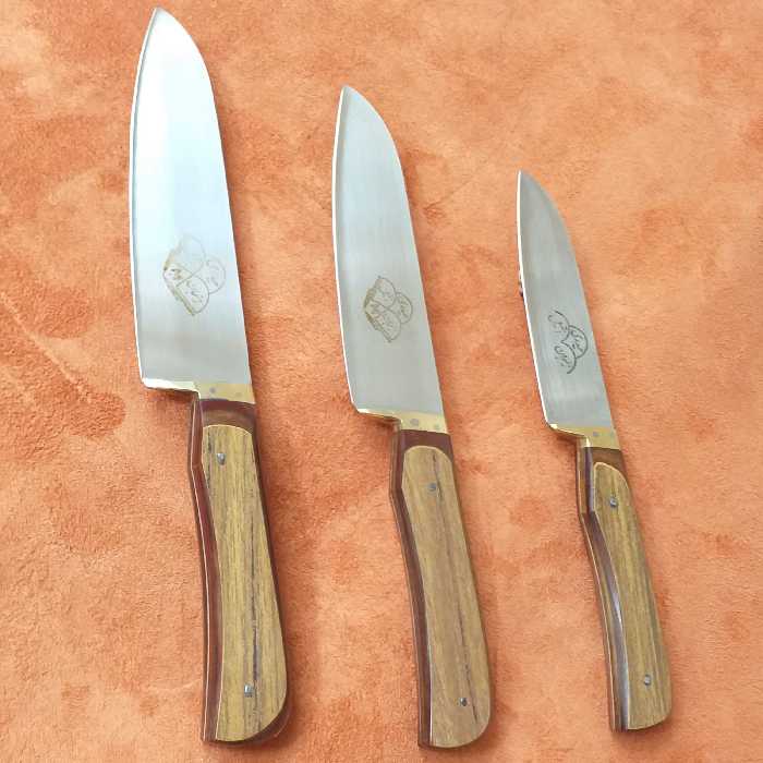 چاقوی آشپزی استیل ضد زنگ زنجان ست 3عددی 