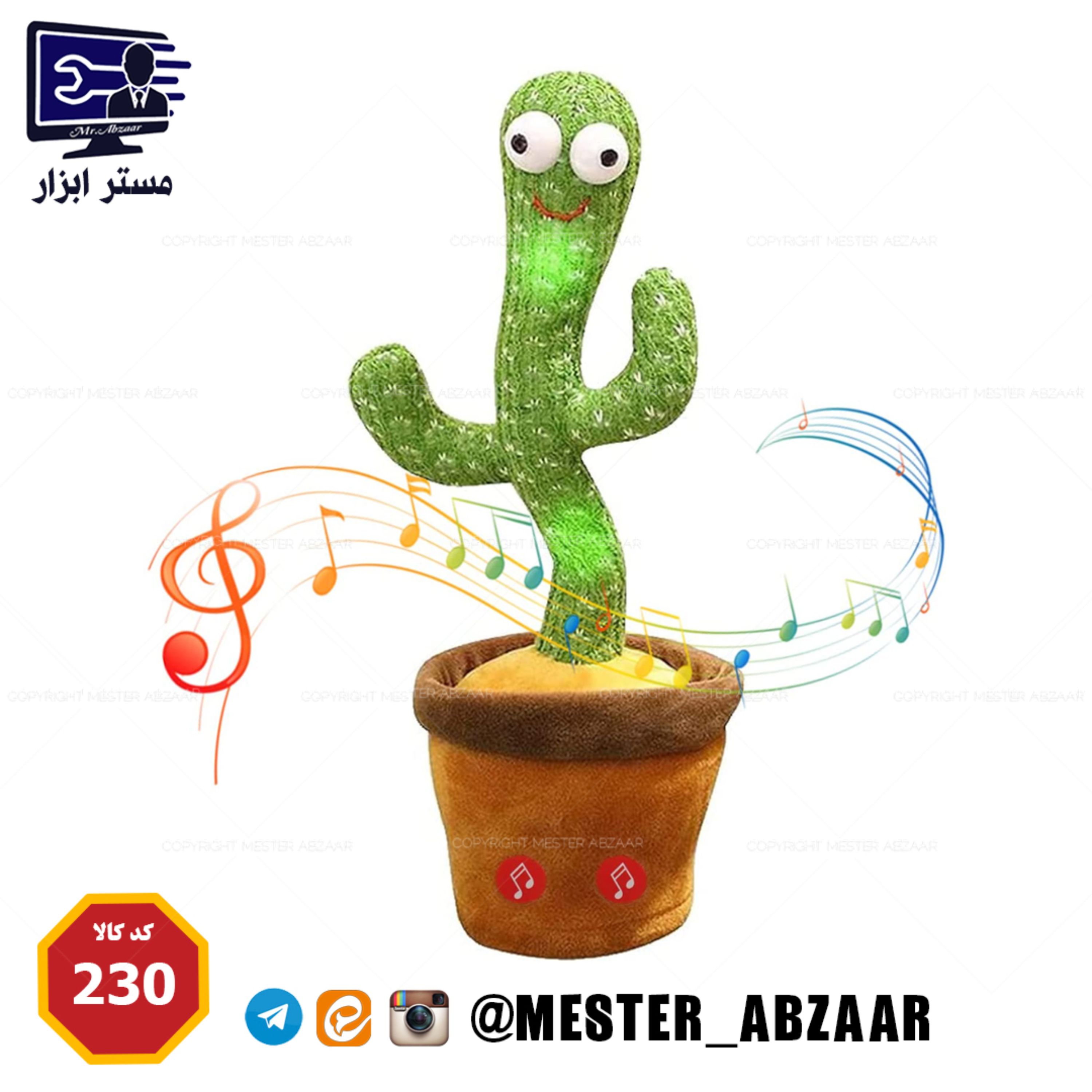کاکتوس موزیکال سخنگو رقاص شارژی مدل 25638