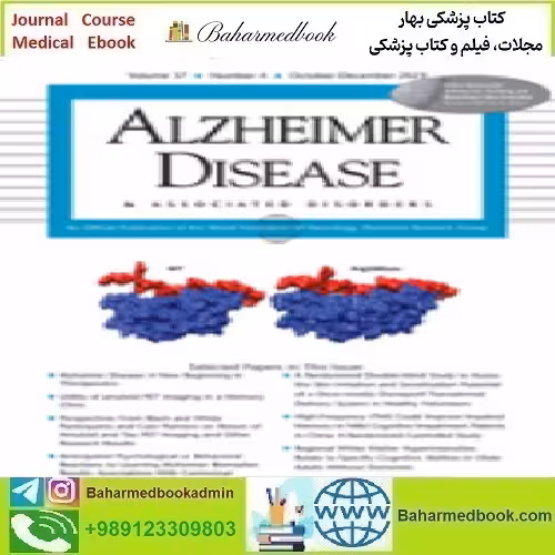Alzheimer Disease &amp; Associated Disorders Volume 37 1 to 4 2023